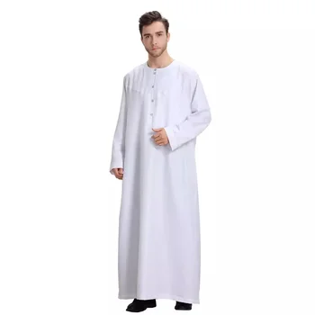 Robes à manches longues pour hommes musulmans Eid harcèlement Fitr, Arabie saoudite, Moyen-Orient, S-3XL de vêtements musulmans turcs pour hommes
