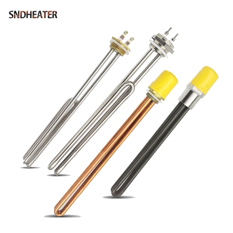 SNDHEATER Customize Water Immersion Tubular Heating Element DN25 DN32 DN40 DN50 63mm Flange Heater 24V 110V 220V 380V 400V