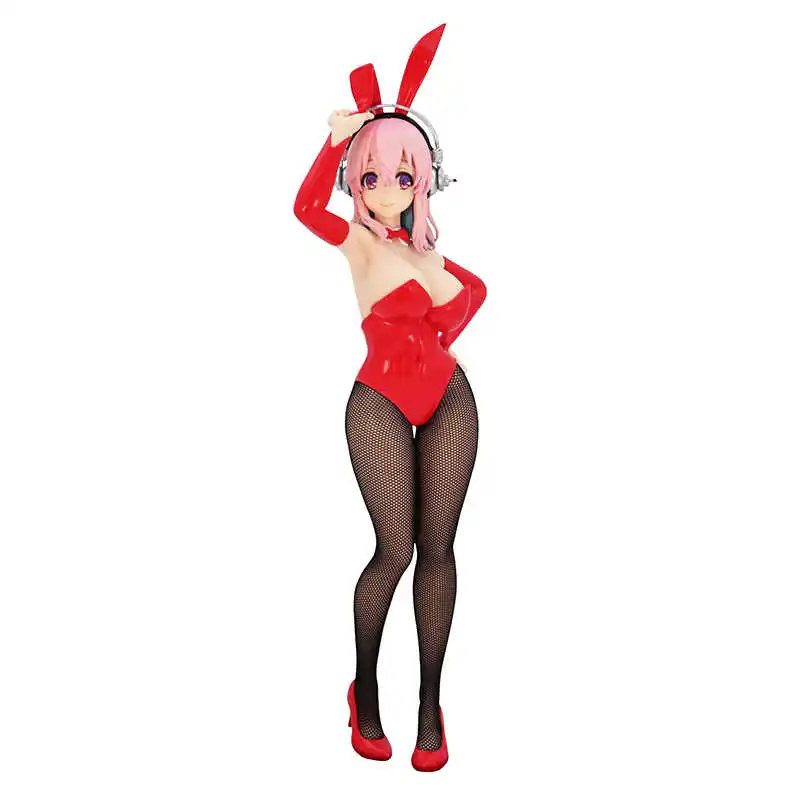 

100% оригинал FuRyu BiCute SUPER SONICO Red Bunny Girl Ver 28 см ПВХ аниме фигурка модель игрушки