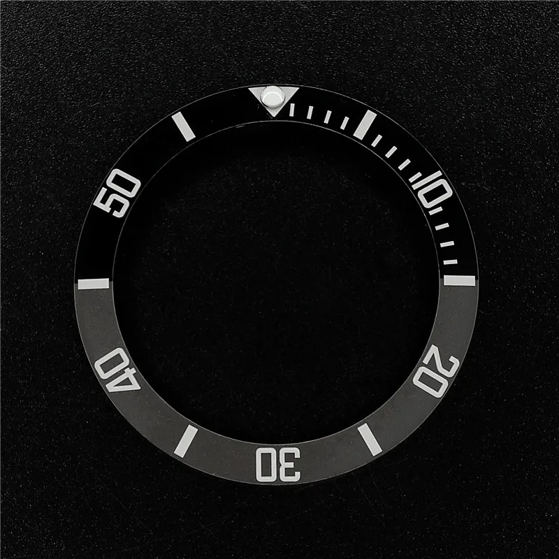 New Gmt Sub Style 38mm Sloping Black And Gray Bezel Insert For Skx007 009 Watch Case Bezel Insert Modification Parts Mods