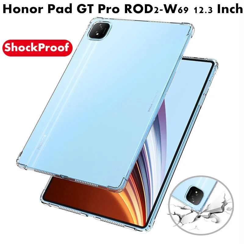 

for Huawei Honor Pad GT Pro ROD2-W69 12.3 Inch Case Transparent Air-bags Soft Silicone TPU Shockproof Capa Fundas Shell