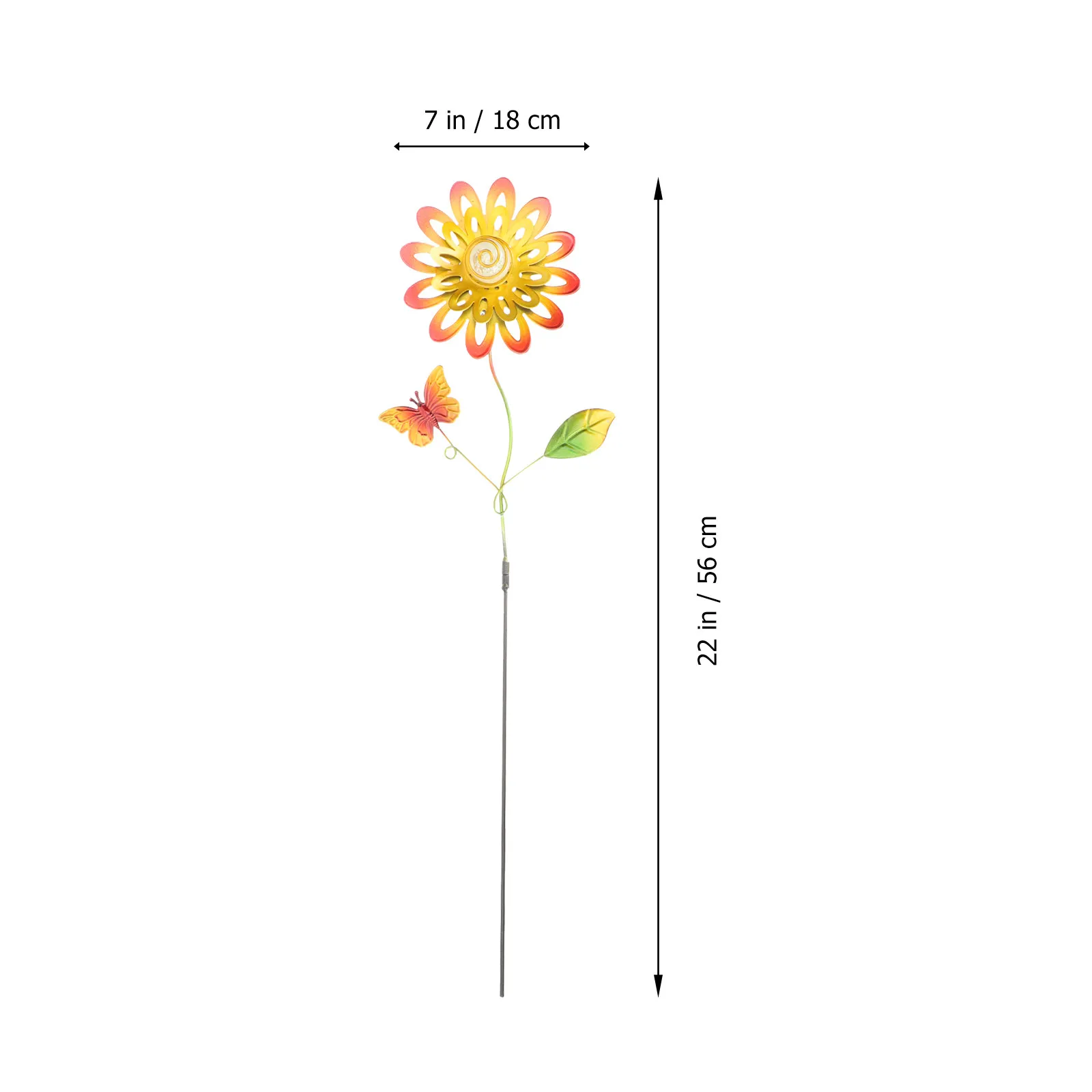 Glow in Flower Stake Garden Decor Outdoor Yard Decorations Clearance Durable Weather Resistant Metal Flowers