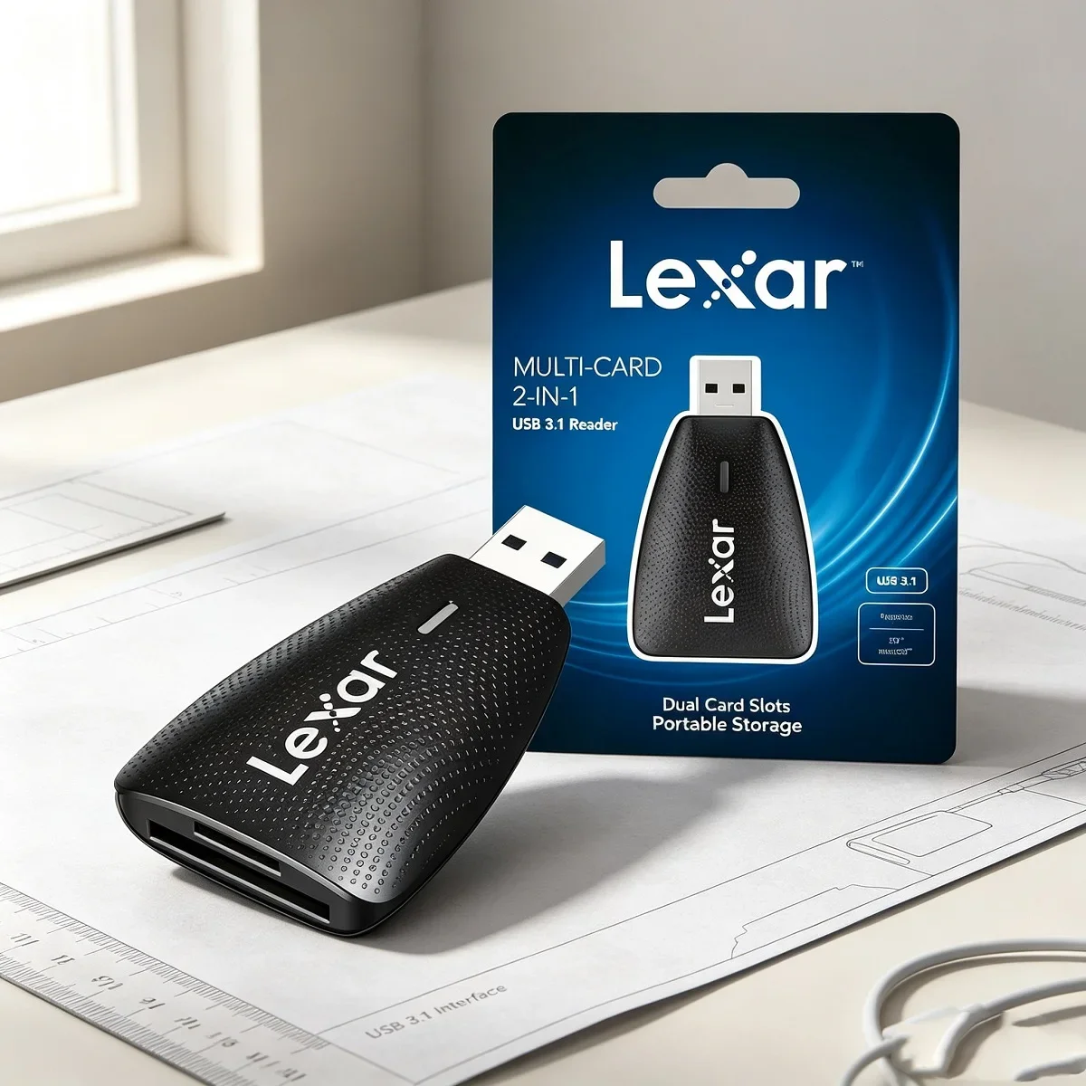 Lexar Professional CFexpress Type B Card Reader USB 3.2 Gen 2×2 RAW 8K Multi Smart CF Reader for Laptop Accessories