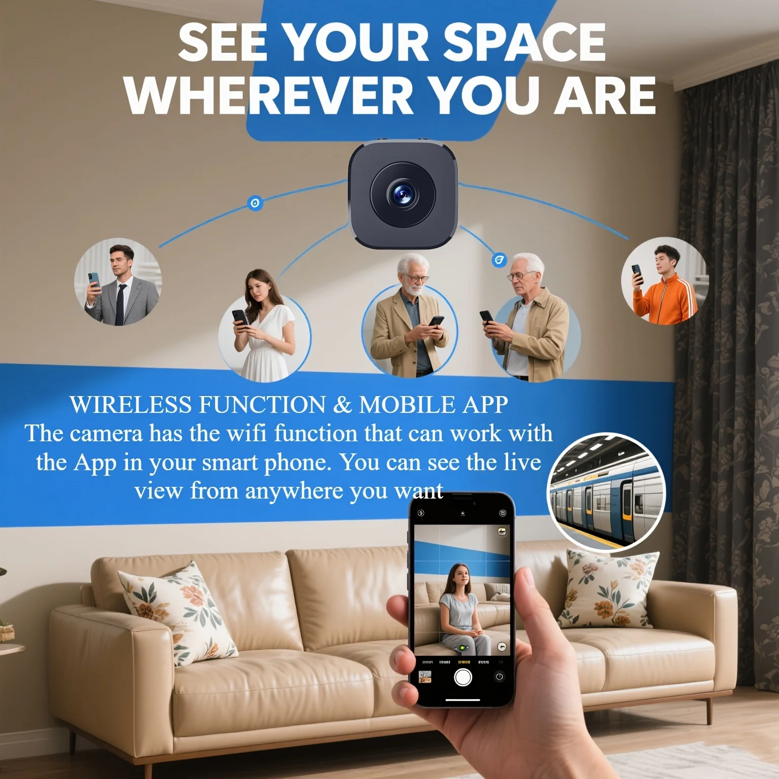 1080P HD Mini WiFi Telecamera di sicurezza interna Sorveglianza di sicurezza Baby Monitor Visione notturna Videocamera IP Cam Registratore audio video