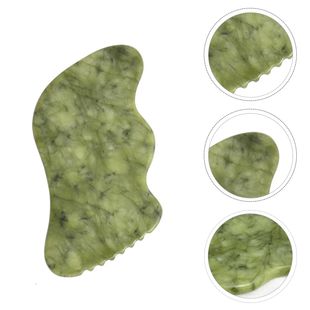 

Портативный нефритовый массажный инструмент, скребковая доска для безопасного использования на шее, лице, спине, плече, ноге, ноге, снимает напряжение мышц