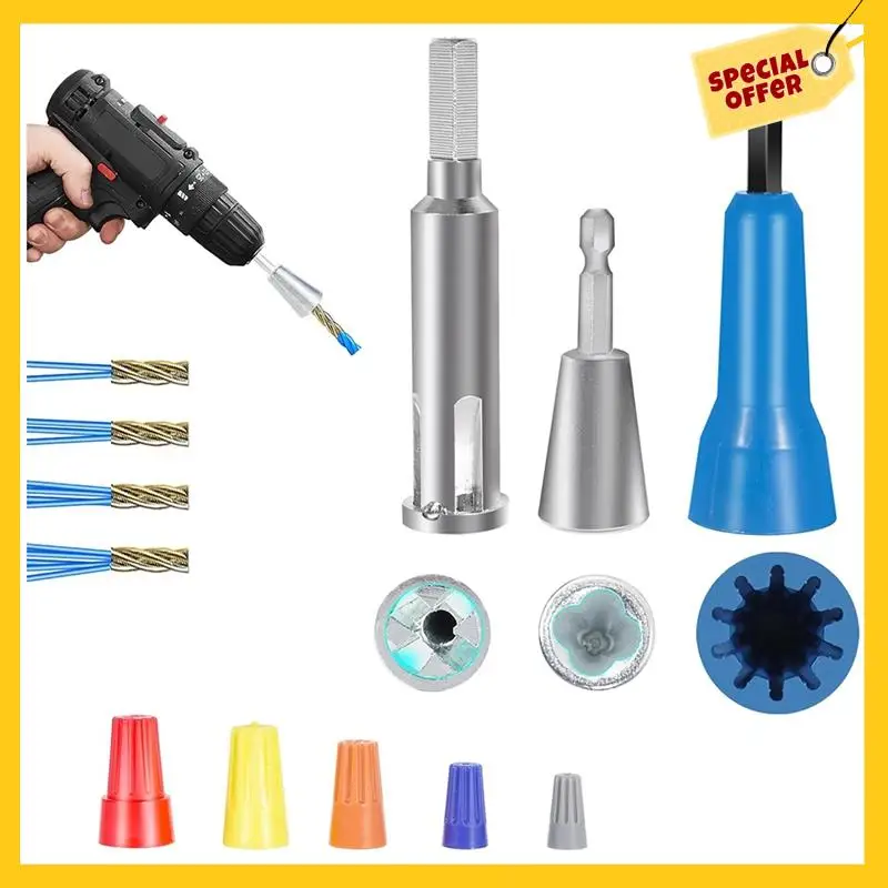 For Drills Wire Stripper Tool Connector Driver With 1/4 Inch Chuck Cable Quick Stripping And Twisting Tool