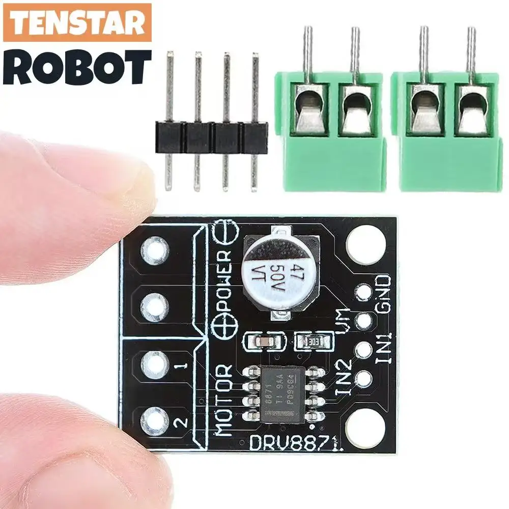 TENSTAR DRV8871 H-Bridge Brushed DC Motor Driver Breakout Board PWM Control 3.6A Max Internal Current Sense 6.5V To 45V