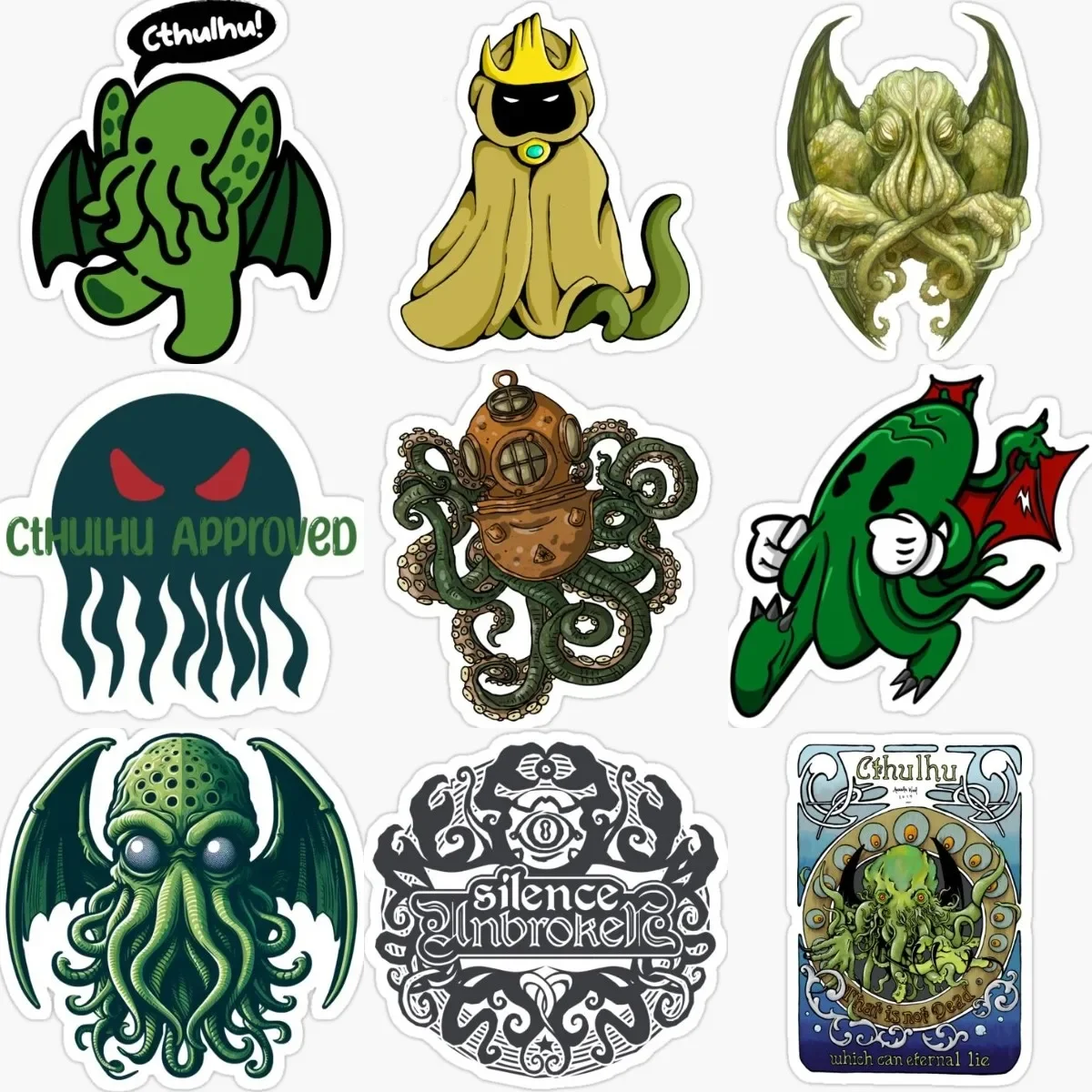 

Cthulhu Great Old Ones Octopus Creative PVC Accessories Sticker for Decorate Wall Car Motorcycle Off-road Helmet Bumper Decal