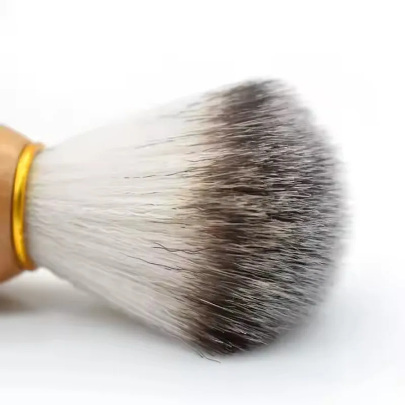 Bart-Rasiercremeschale, Rasierseifenbecher für Männer mit Rasierschaumbürste, Rasierschale aus Holz