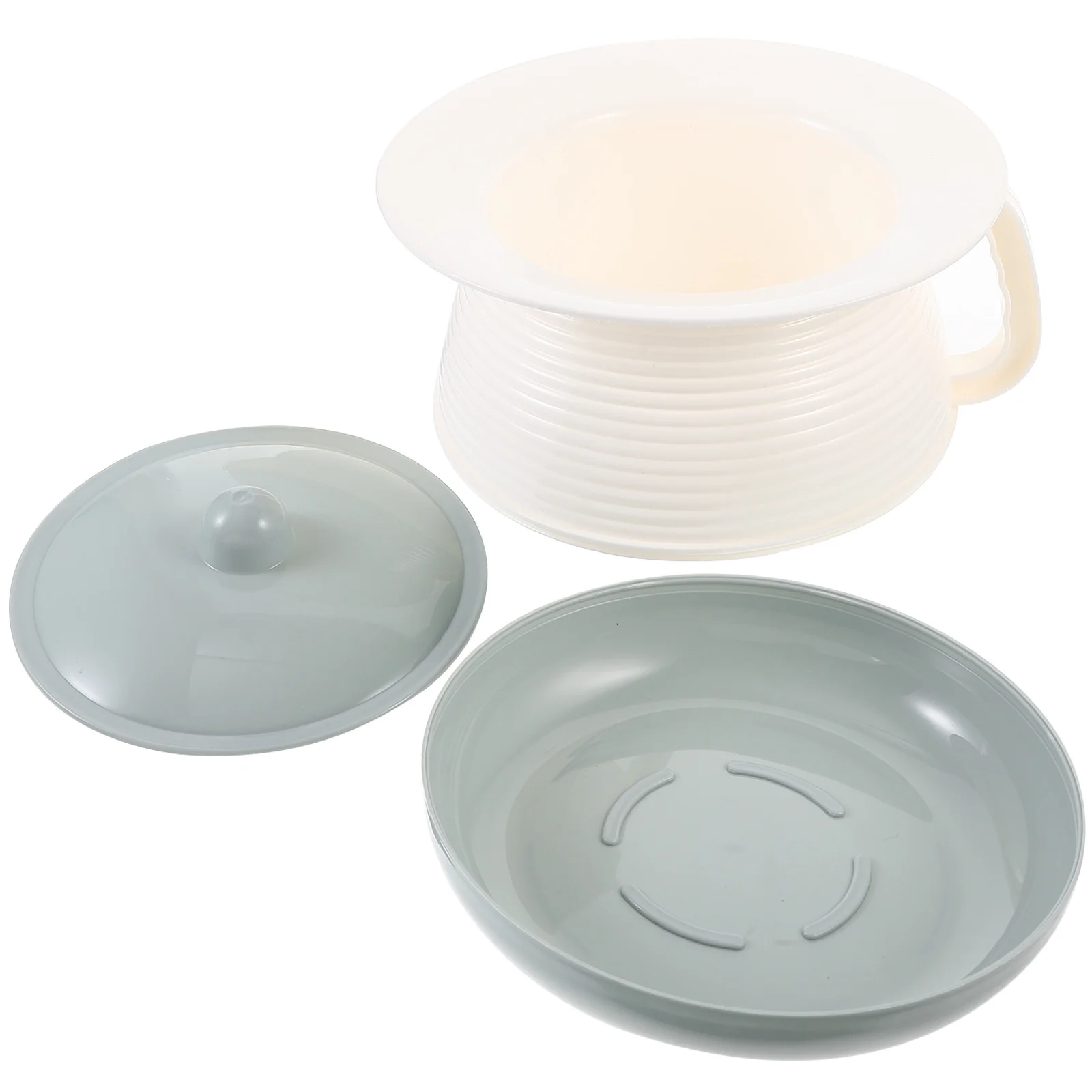 1 قطعة مقلاة مبولة المحمولة سميكة البلاستيك Bedpan مع غطاء لكبار السن الأطفال الكبار ليلة استخدام المنزلية غرفة وعاء تخزين البول #5
