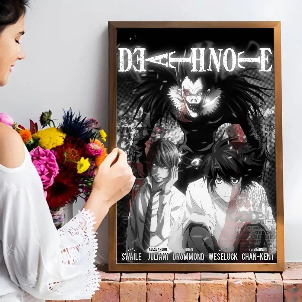 أنيمي مذكرة الموت DN L Vintage الملصقات لزجة الرجعية كرافت ورقة ملصق DIY غرفة بار مقهى Kawaii غرفة ديكور