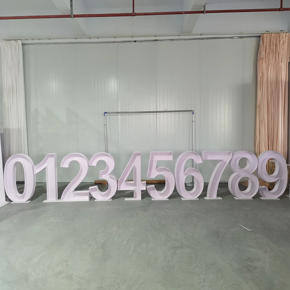 Marriage Number huge big 4ft 5ft light marquee letter back drop stand for weddings party props