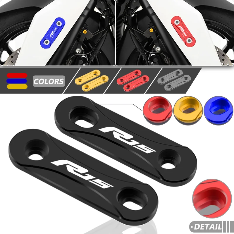 

Brand New R15 CNC Front Axle Fender Coper Plate Decorative Cover For R15 V3 r15 v3 YZF-R15 Motorcycle Accessories