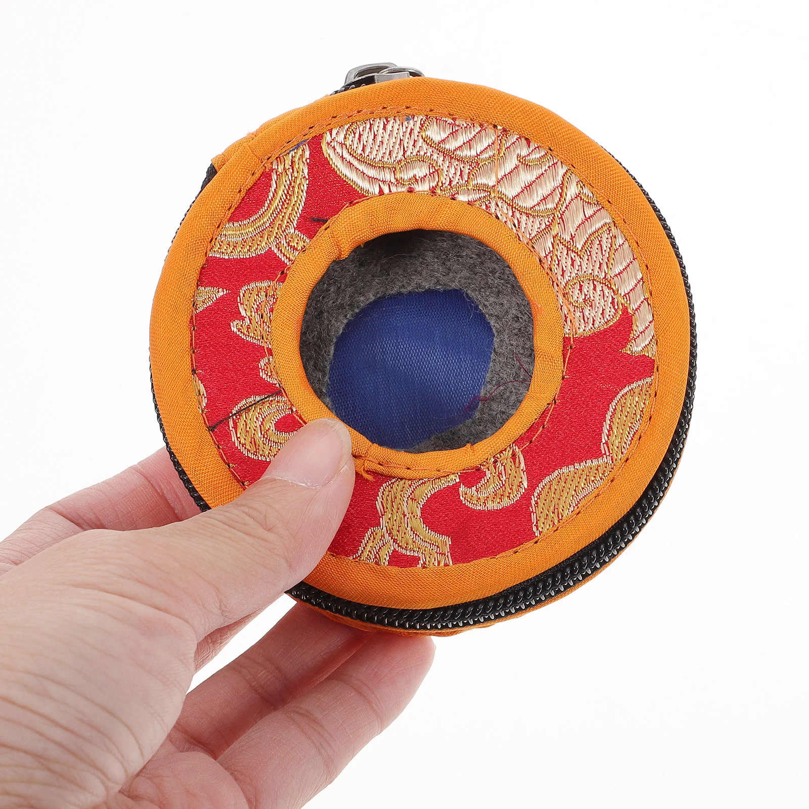 Bell Ring Set Cymbals Case Nepal Storage Pouch Polyester Bag Sleeve for Meditation Supplies