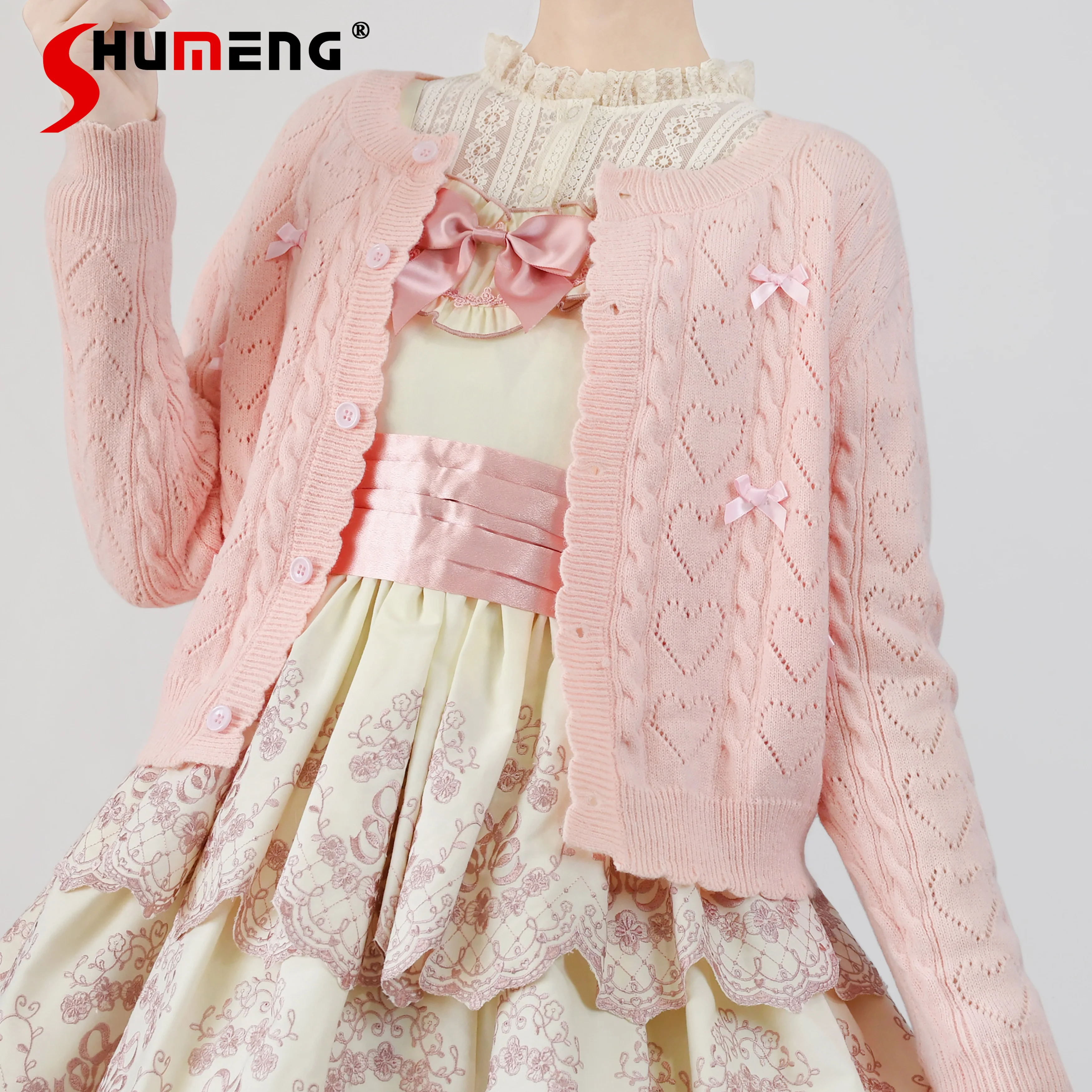 

Оригинальный японский милый свитер в стиле Лолиты, вязаный кардиган, весенне-осенний новый мягкий вязаный топ в стиле кавай для девочек в стиле ретро для женщин