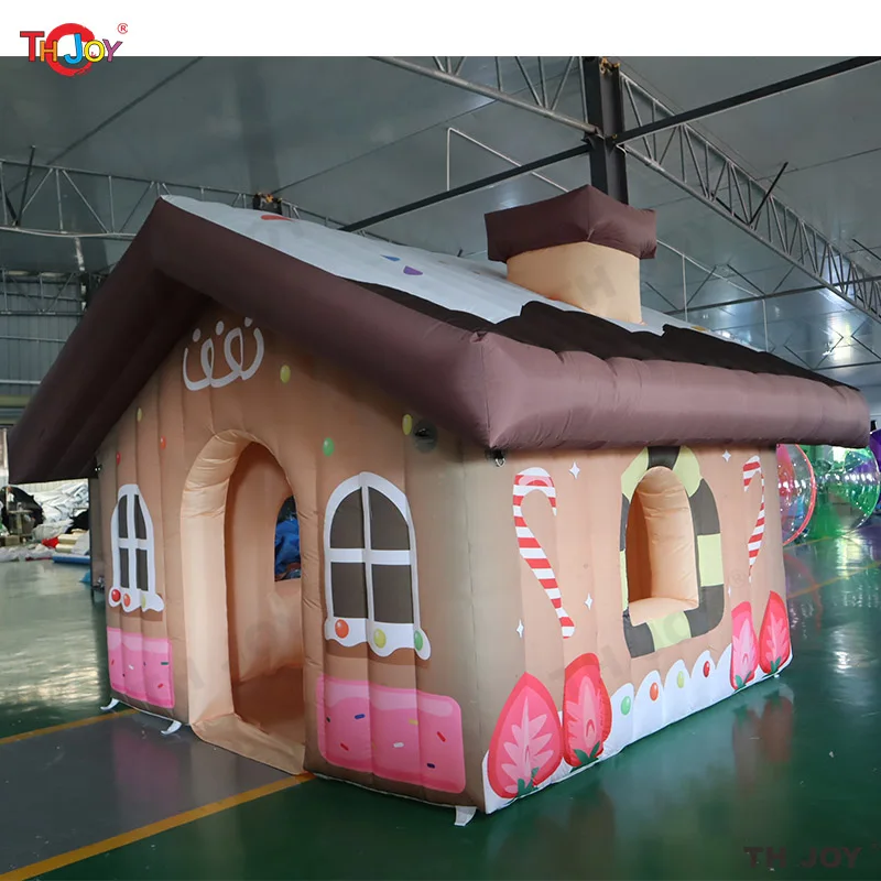 Nuovo Design 3x3m all'aperto Santa Grotto gonfiabile casa di natale tenda gonfiabile cabina decorazione per eventi