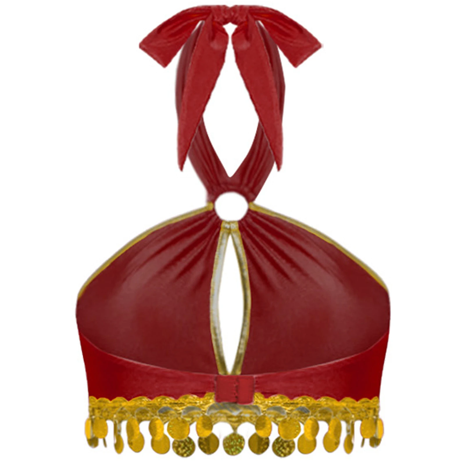Womens Buikdans Sets Ballerina Prinses Kostuum Pailletten Crop Top met Zijsplit Rok Outfits Sprookje Stage Performance