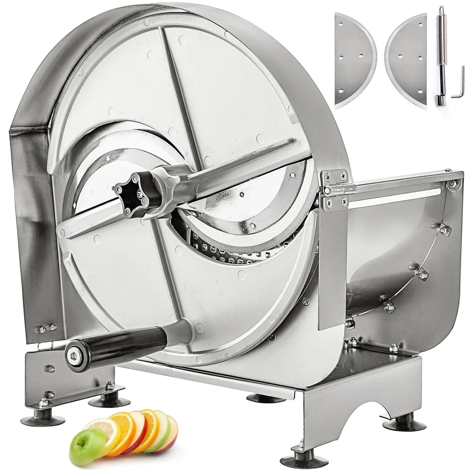 

Commercial Vegetable Slicer, 0.2-12mm Adjustable Thickness Manual Vegetable Slicer, Stainless Steel Multifunctional Commer