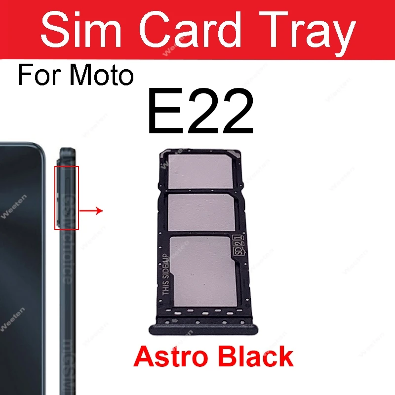 Sim Card Tray For Motorola MOTO E22 E22S E22i E32 E32S SIM Cadr