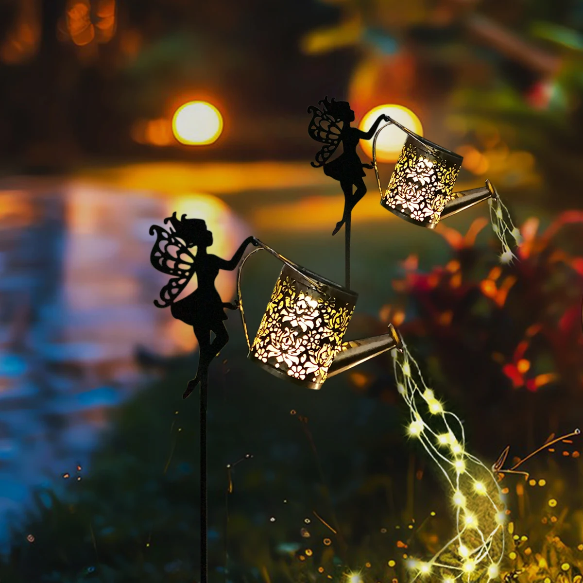 Solar Watering Can Light With - огляд і ціна Solar Fairy String