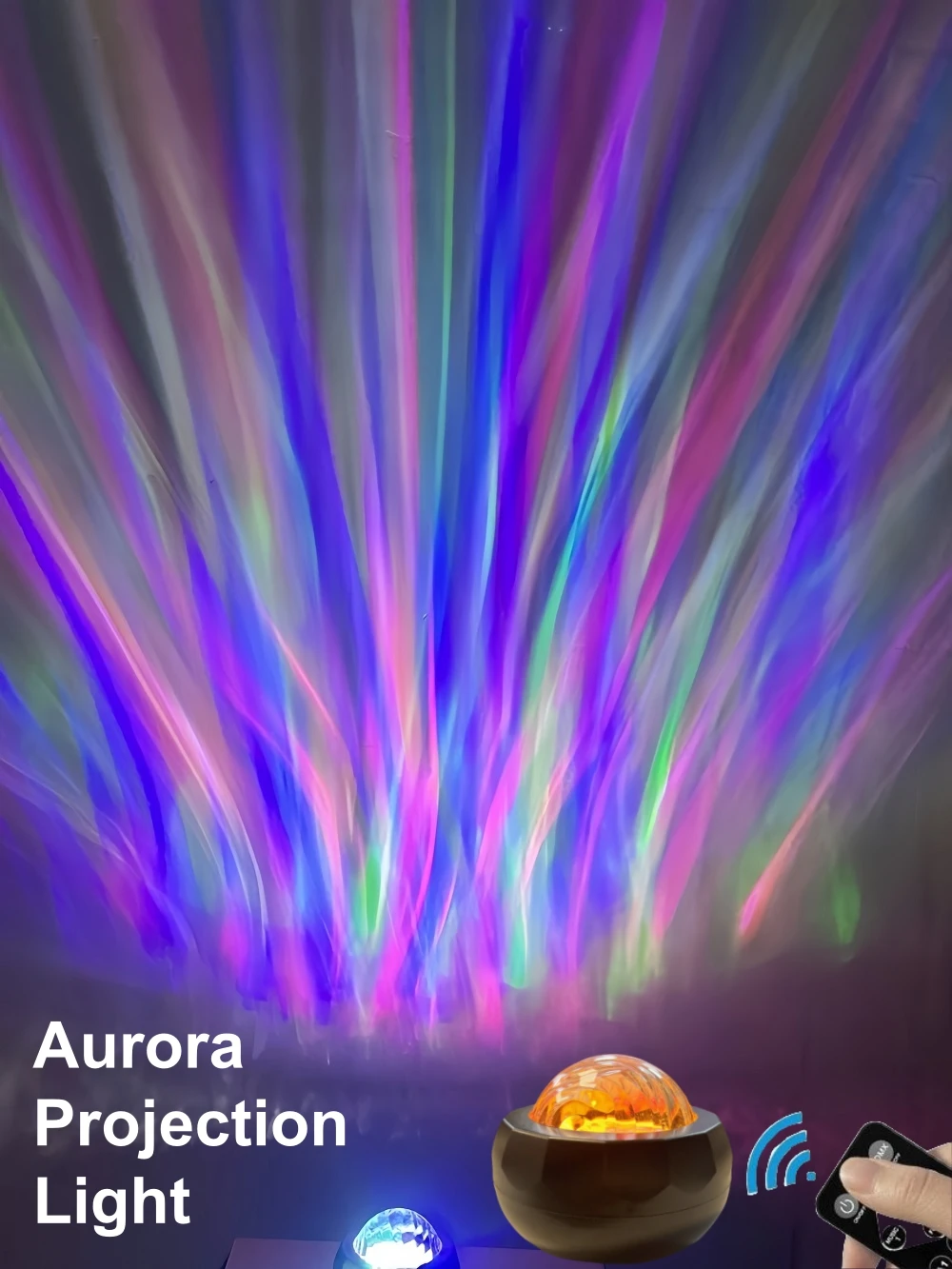 USB Aurora LED Starry Ceiling Projection Lamp Auto Rotating Music Sync Stage Decor Night Light Remote Control Home Theater Light