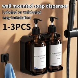 Hotel Shampoo and Shower Gel Separate Bottles Refillable Wall Mounted No Punching Hand Sanitizer Boxes Manual Soap Dispensers