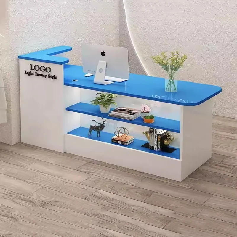 ديكورات مكتب الاستقبال الفاخرة الجمالية، مكتب الاستقبال الحديث، أثاث صالون الشعر