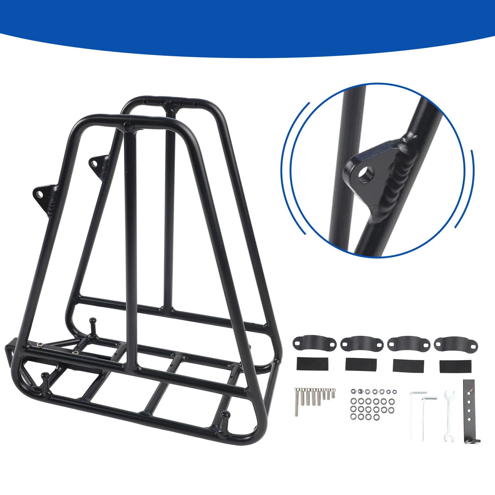 

Aluminum Alloy Front Rack for Mountain Bikes Featuring Strong Load Capacity and Secure Hanging Bag Holder for Balanced Riding