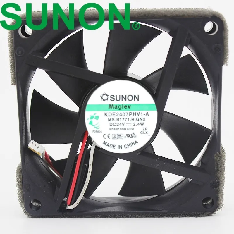 

1pcs KDE2407PHV1-A 24V 2.4W 3-wire cooling fan 7015 7CM 70mm 70*70*15mm fan for SUNON