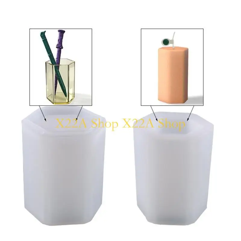 Unique Craft Making Pen Holder Supplies Silicone Mold for Handmade Expoy Plaster Makeup Brushes Lipsticks Containe