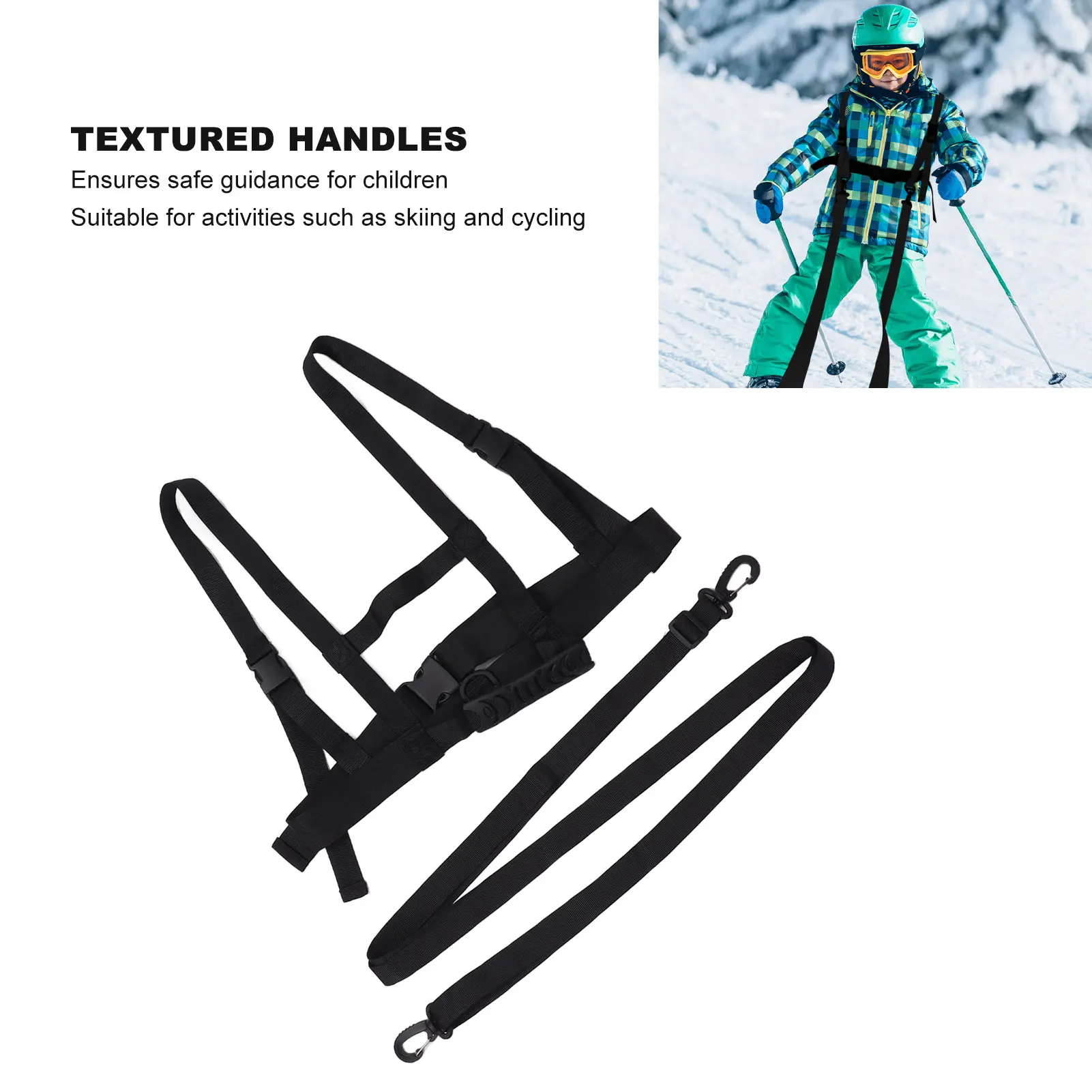 Kids Ski Shoulder Harness Safety Protection Adjustable Durable Ski Training Leash For Beginner