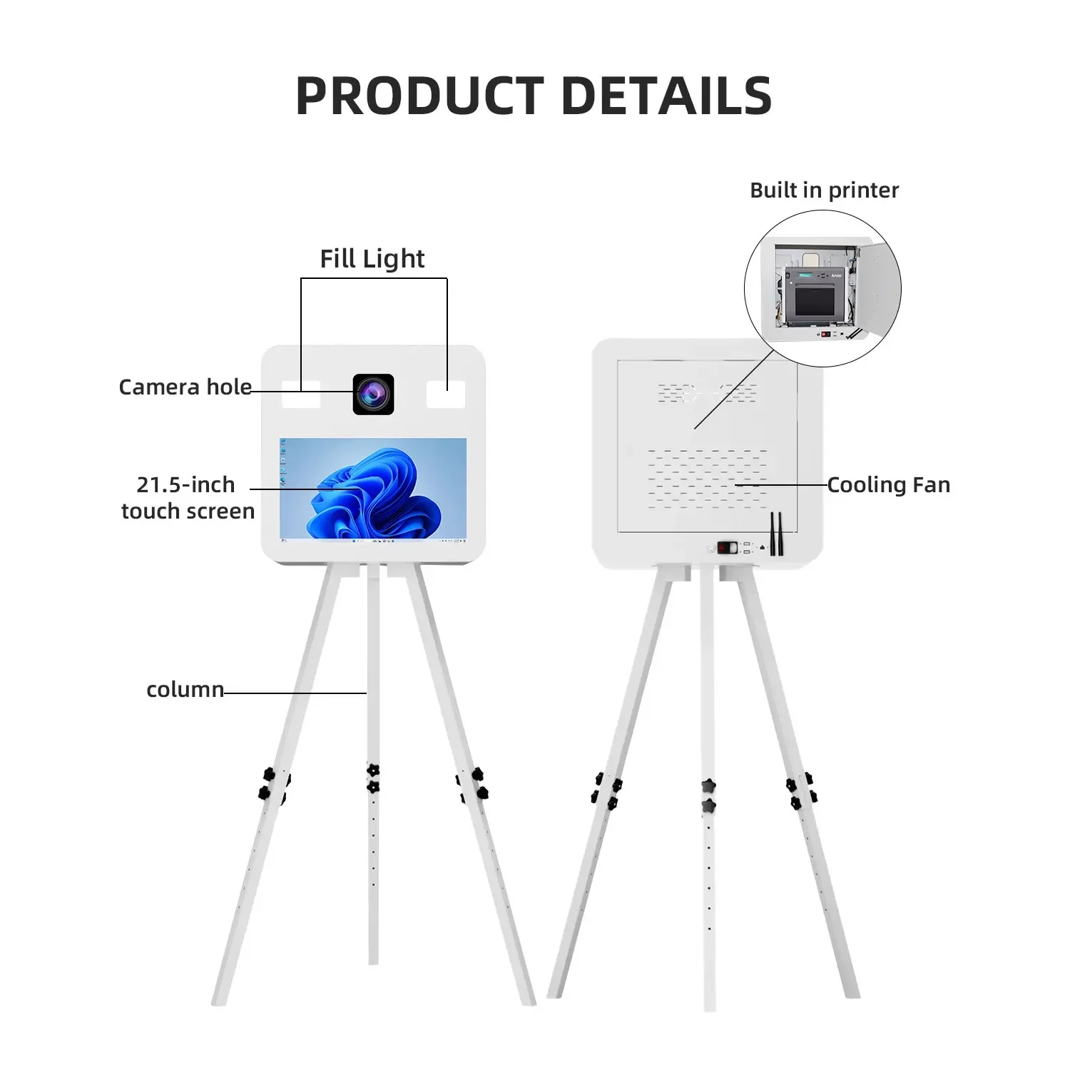 Newest 21.5 inches Touch Screen dslr Selfie Photo Booth  Poto Box Shell Mirror Photobooth Machine Full Body dslr Photo Booth