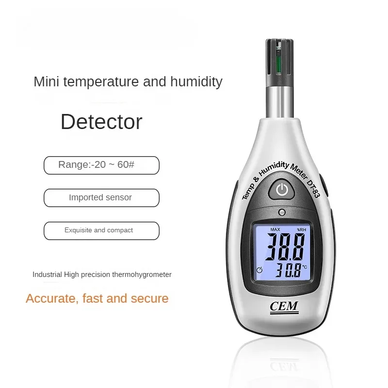 Imagem -03 - Temperatura Industrial e Umidade Medidor Dt83 Alta Precisão Temperatura e Umidade Detector