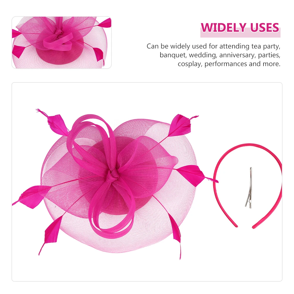 

Flower Hairband Ladies Fascinators Hats Headband Women Summer Tea Party for