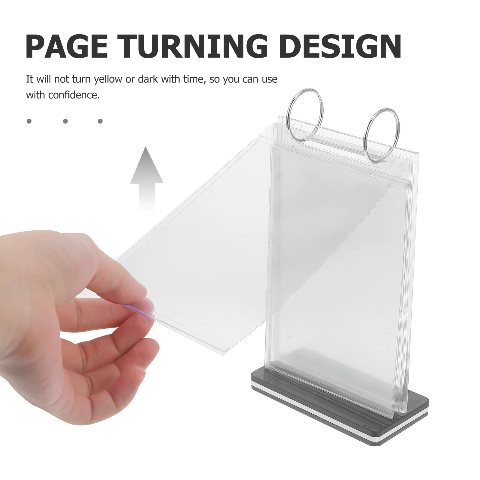 Menu Display Stand Sign Holder with Base Signage Poster Stands for Desktop Storage Rack Iron Pvc