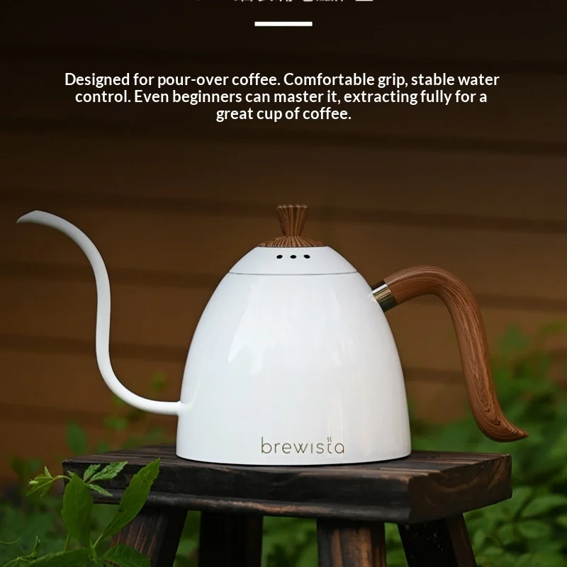 Brewista Hand Pour Coffee Kettle Hanging Ear Coffee Brewing Kettle Stainless Steel Drip Style Coffee Kettle With Slim Long Spout