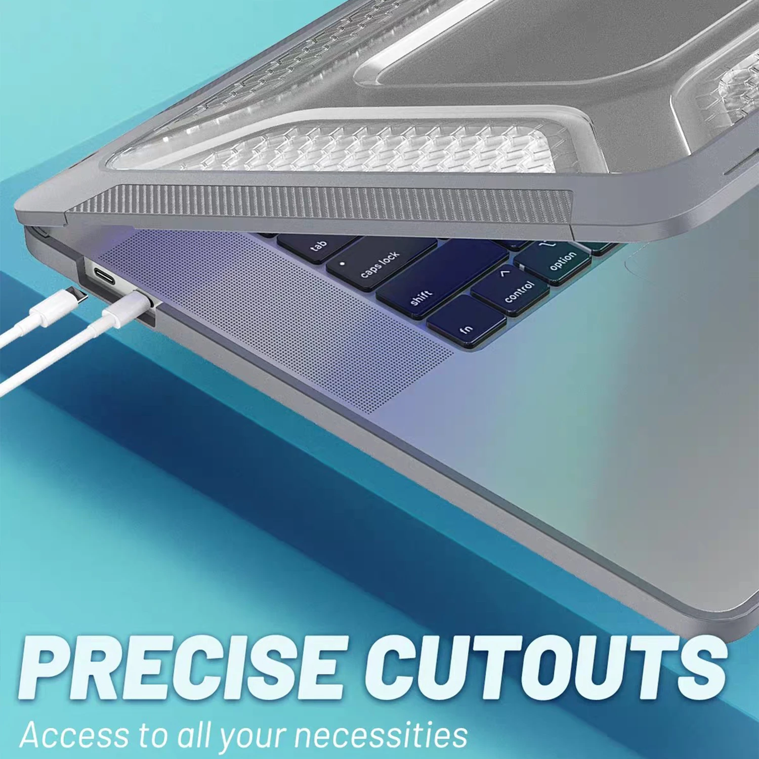 Compatível com MacBook Pro 14 16 polegadas Case M4 M3 M2 M1 Pro/Max, capa rígida de TPU resistente com suporte e pele de teclado