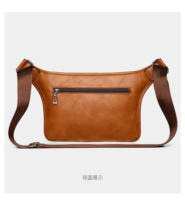 2025 New Men's Retro Chest Bag Waterproof Large Capacity Cross Shoulder Bag Premium Wear Resistant Sports Small Shoulder Bag