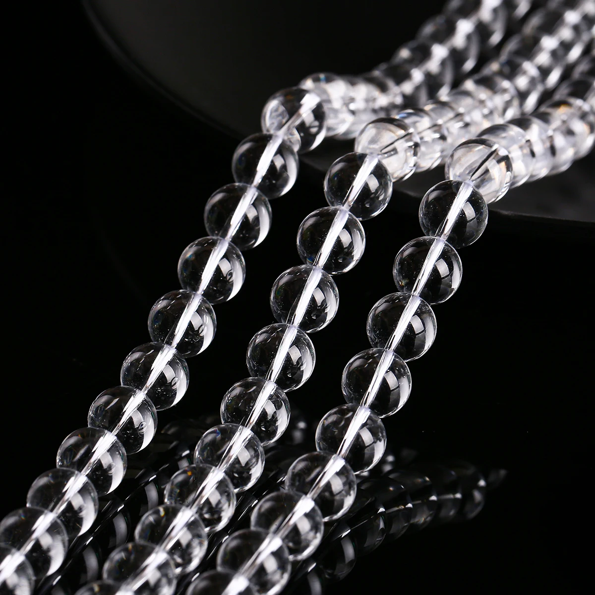 7A Natural Stone Beads Clear Quartz Round Loose Beads For Jewelry Making 15.5inch 1 strand Pick Size 4/6/8/10/12mm
