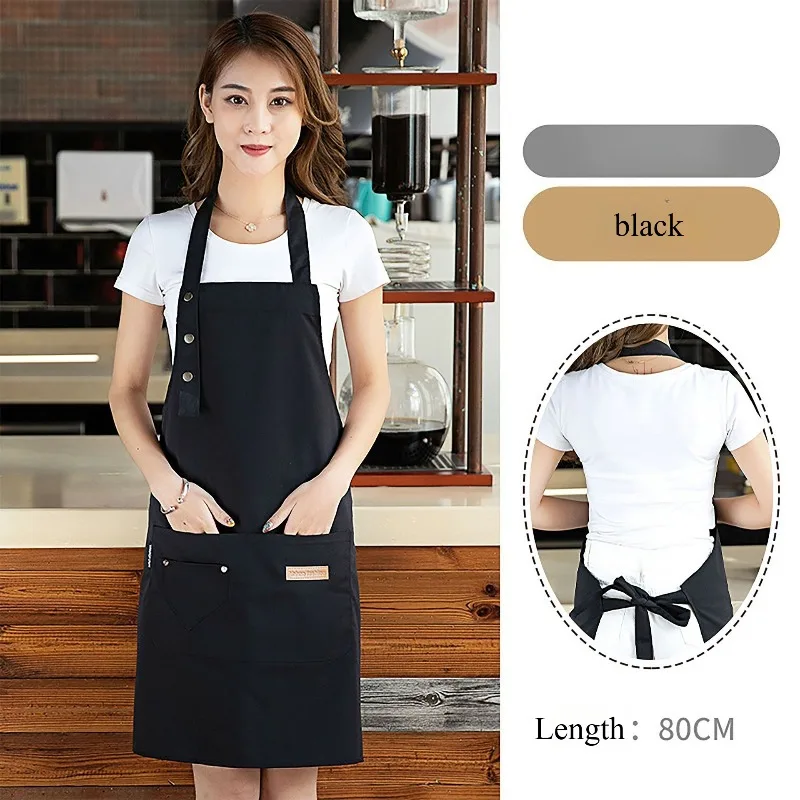 

2 Pcs Solid Adjustable Sleeveless Apron Stain-Resistant, Oil-Resistant, Water-Resistant Classic Style Kitchen/Bathroom/Gardening