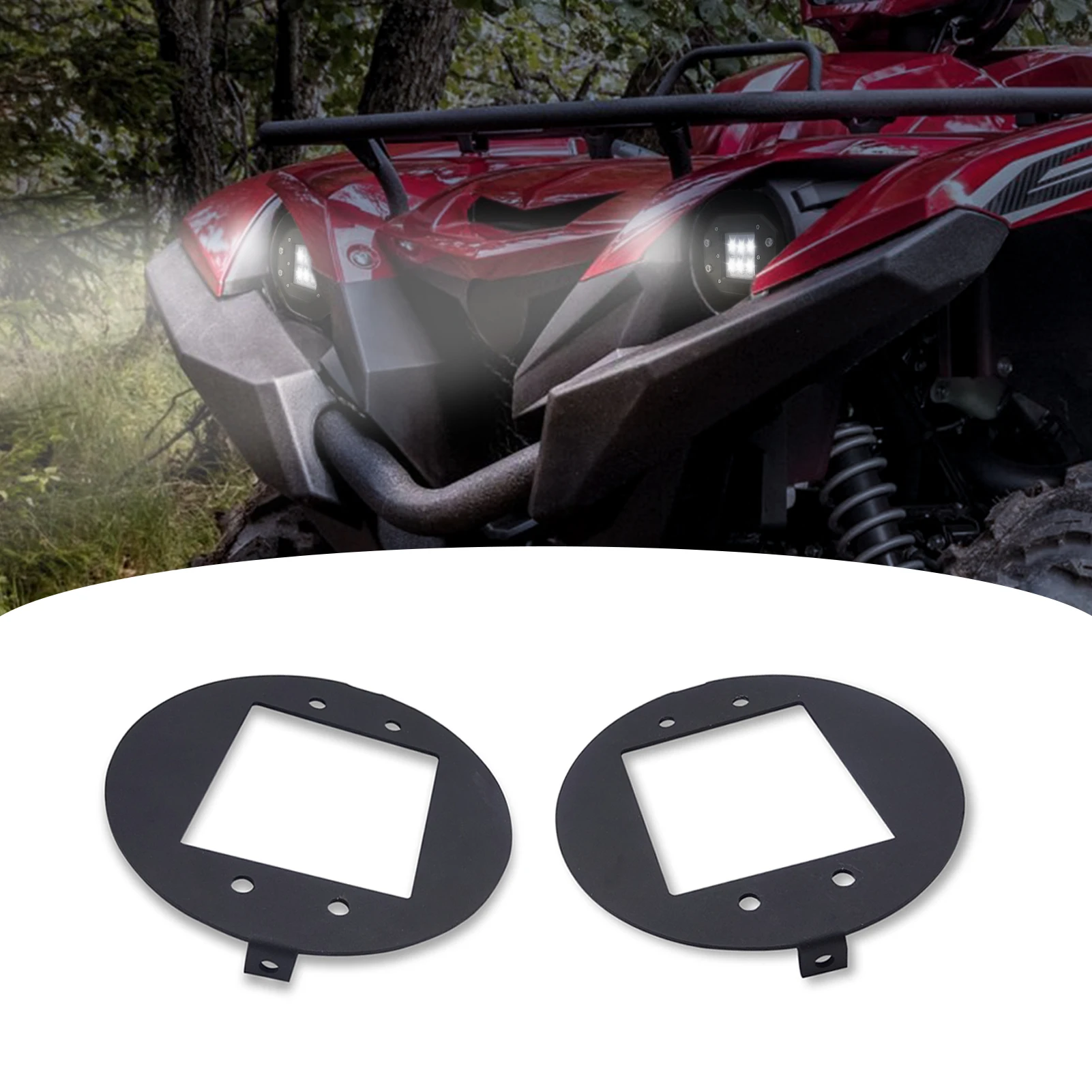 

For Yamaha Grizzly 700 07-15 & 550 09-14 UTV LED Pod Headlight Mount Head Lights Brackets Accessories Black