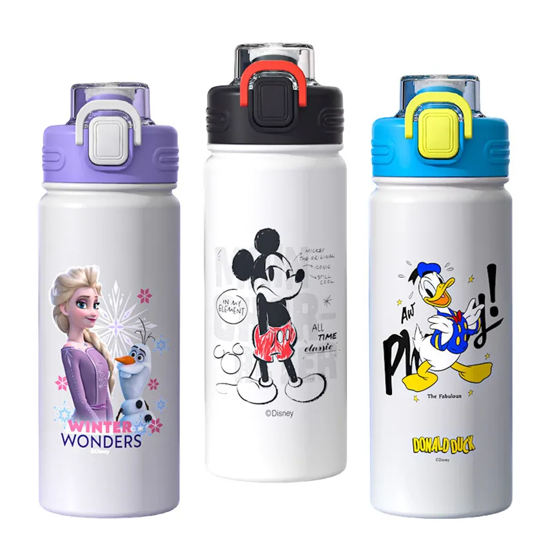 500ml Disney Stainless Steel 316 vacuum cup Kawaii Elsa Mickey Donald Duck Lotso Kids Vacuum Flask Water Bottle Tumbler