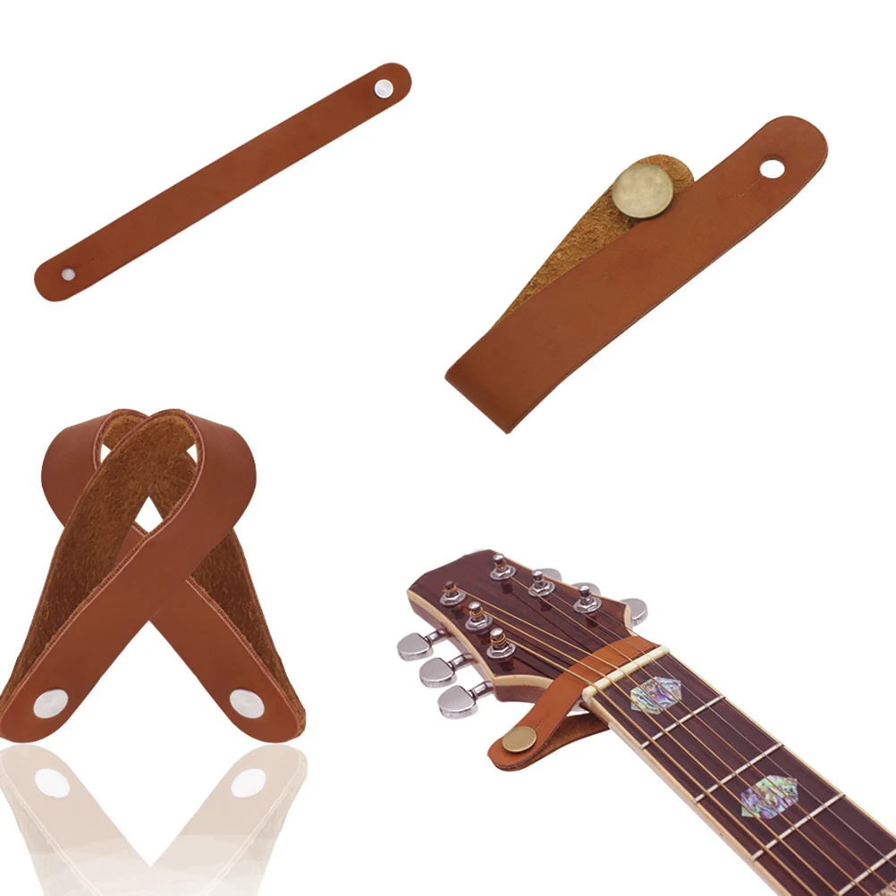 

Guitar Neck Strap Tie Coffee Acoustic Headstock Strap Fast Installation Thin Design Fits Under Strings Guitar Accessories