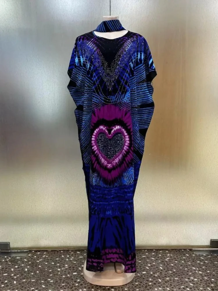 

2026 Новое этническое летнее хлопковое платье Bubu с ромбовидным принтом, дышащее, большого размера для взрослых, в африканском стиле на заказ