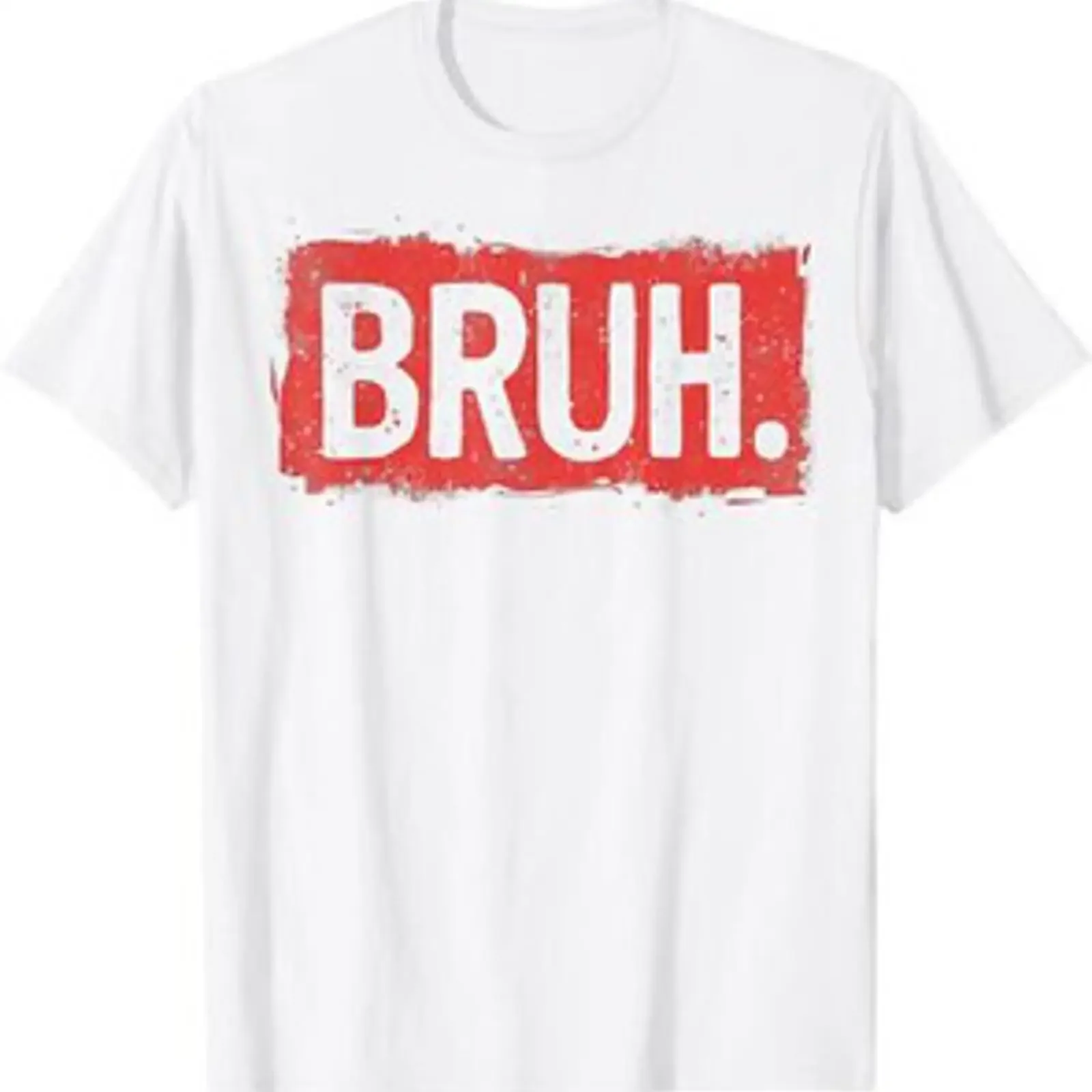Camiseta Bruh con Frase Divertida, Meme, Juvenil, Adolescente, Jerga, Regalo Vintage, Estampado Lavado, Streetwear, Casual, Elástica