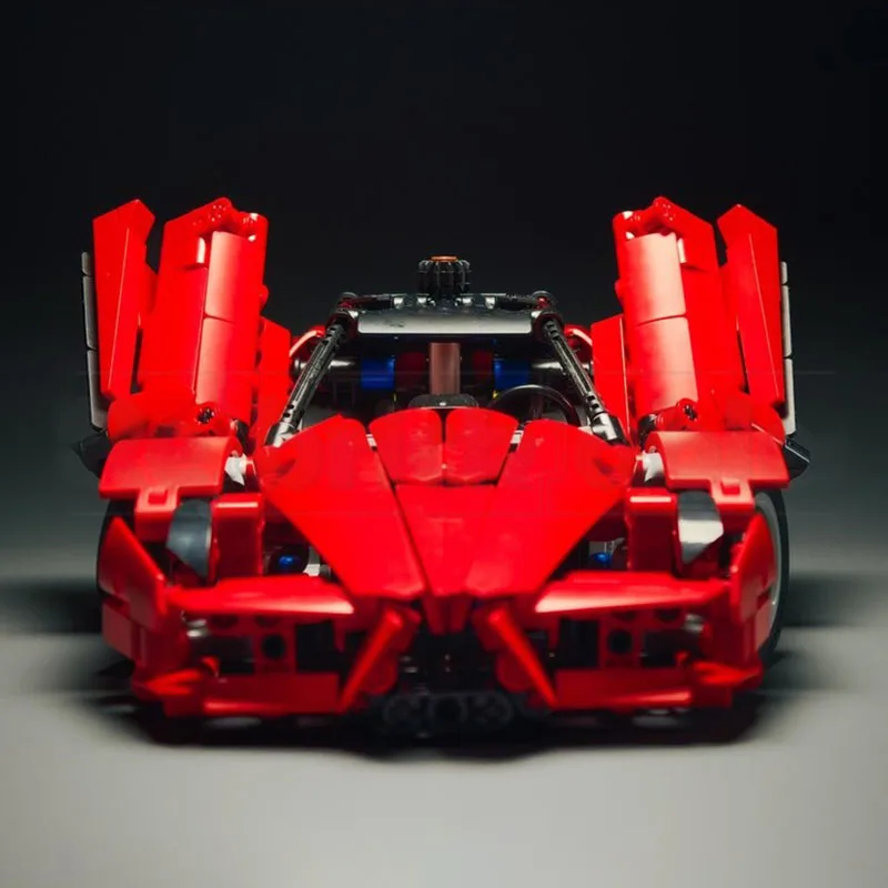 Kampioen Snelheidsauto's Moc Bouwstenen Modulaire Supersportwagen Model Technologie Blokken Kerst DIY Speelgoed Bouwgeschenken