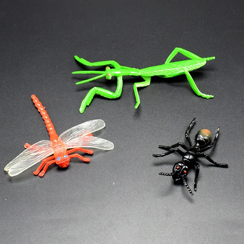 12pcs Oenux Wild Insect Animals Model Set Butterfly Scorpion Mantis Cicada Action Figures Miniature Kid Education Halloween Toy