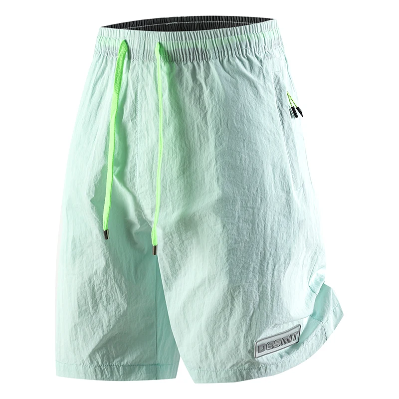 Men Quick Drying Summer Women Dopamine Color Ultra Thin Beach Shorts Solid Color Elastic Waist Drawstring Pants Sports Man
