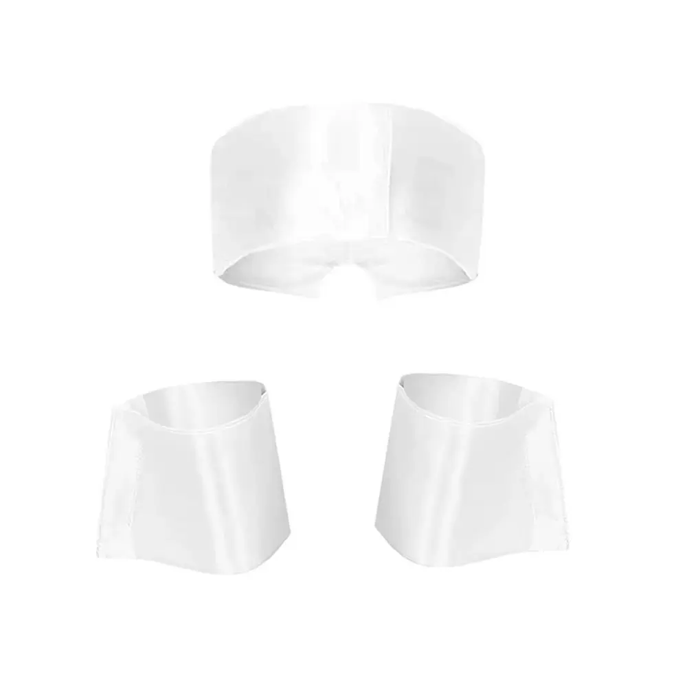 3-teiliges Set Modische Herren-Fliege und Manschetten-Set Business Designer Kellner Smoking Verstellbares Cosplay-Outfit für Partys – Detail 2