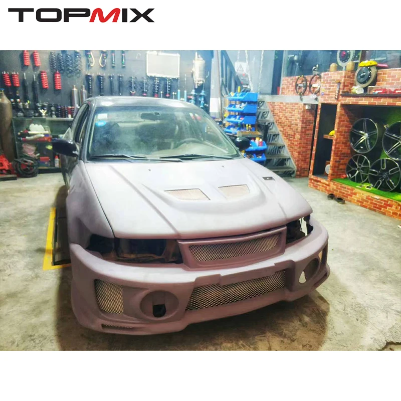 For Mitsubishi Lancer Evolution CP9A EVO (1998-1999) OEM-Style Resin Fiber Engine Hood (Primed, Exterior Body Part)